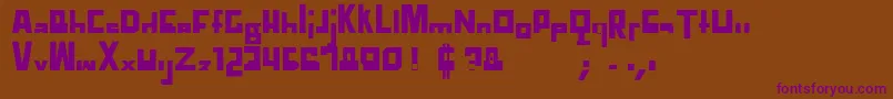 TtdCompadreRegular Font – Purple Fonts on Brown Background
