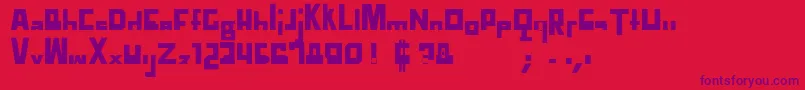 TtdCompadreRegular-Schriftart – Violette Schriften auf rotem Hintergrund