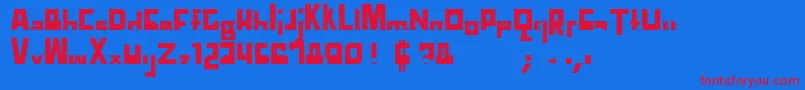 TtdCompadreRegular Font – Red Fonts on Blue Background