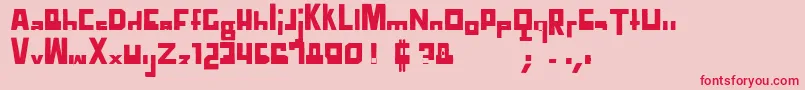 TtdCompadreRegular Font – Red Fonts on Pink Background