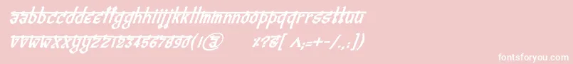 フォントBitlingvedasBolditalic – ピンクの背景に白い文字