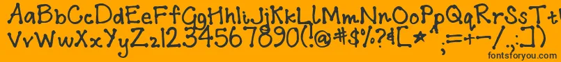 Addisababa Font – Black Fonts on Orange Background