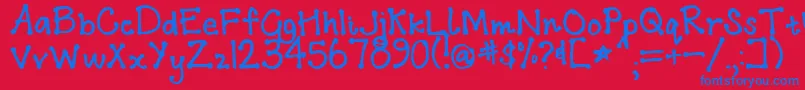 Addisababa Font – Blue Fonts on Red Background