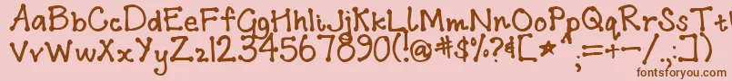 Addisababa Font – Brown Fonts on Pink Background