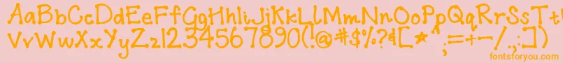 Addisababa Font – Orange Fonts on Pink Background