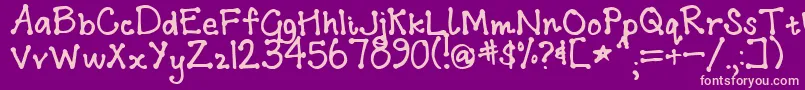 Addisababa Font – Pink Fonts on Purple Background