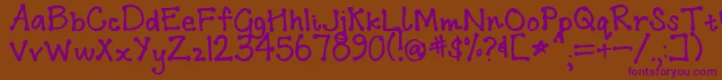 Addisababa Font – Purple Fonts on Brown Background