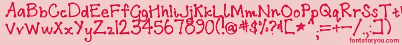 Addisababa Font – Red Fonts on Pink Background