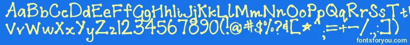 Addisababa Font – Yellow Fonts on Blue Background