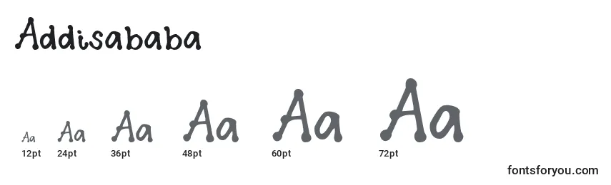 Размеры шрифта Addisababa