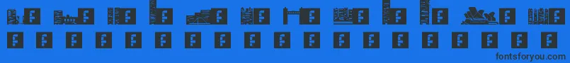 Шрифт Skylife – чёрные шрифты на синем фоне