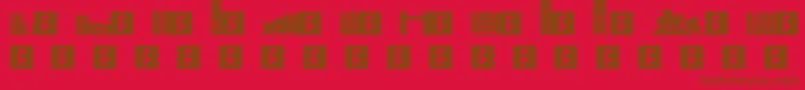 Skylife Font – Brown Fonts on Red Background