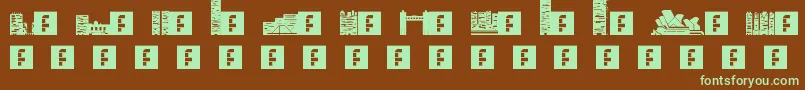 Skylife-fontti – vihreät fontit ruskealla taustalla