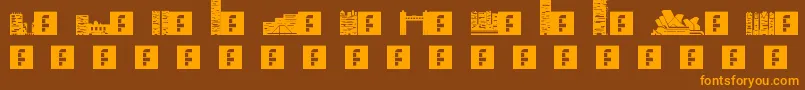 Skylife Font – Orange Fonts on Brown Background