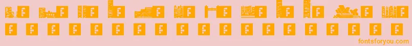 Skylife Font – Orange Fonts on Pink Background