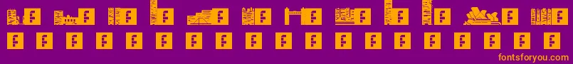 Skylife Font – Orange Fonts on Purple Background