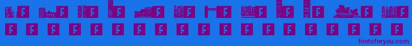 Шрифт Skylife – фиолетовые шрифты на синем фоне