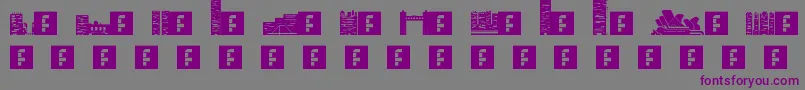 Шрифт Skylife – фиолетовые шрифты на сером фоне