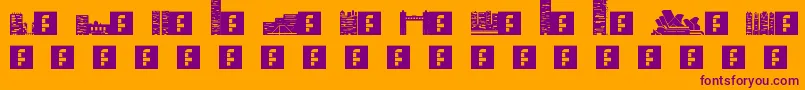 Skylife Font – Purple Fonts on Orange Background