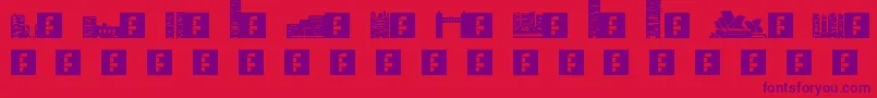 Skylife Font – Purple Fonts on Red Background