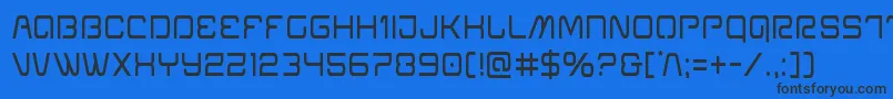 Шрифт Miraclemercurycond – чёрные шрифты на синем фоне
