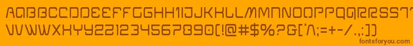 Шрифт Miraclemercurycond – коричневые шрифты на оранжевом фоне