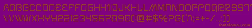フォントMiraclemercurycond – 紫色の背景に茶色のフォント
