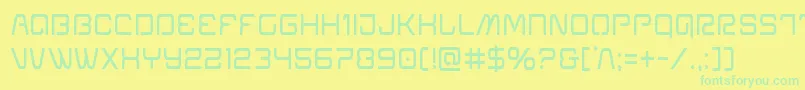 Miraclemercurycond Font – Green Fonts on Yellow Background