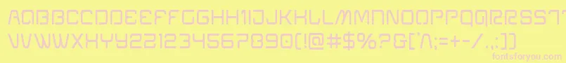 Шрифт Miraclemercurycond – розовые шрифты на жёлтом фоне