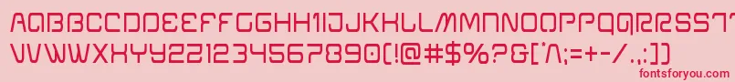 Miraclemercurycond-fontti – punaiset fontit vaaleanpunaisella taustalla