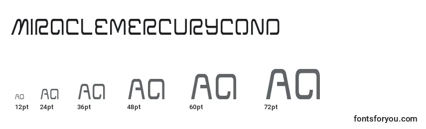 Miraclemercurycond Font Sizes