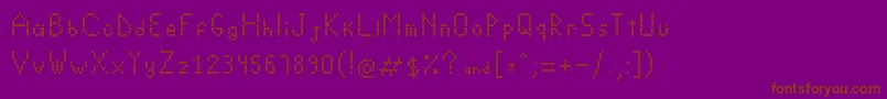 Шрифт Crystallightning – коричневые шрифты на фиолетовом фоне