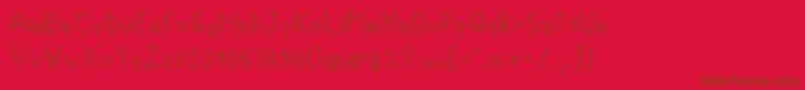 フォントCrystallightning – 赤い背景に茶色の文字