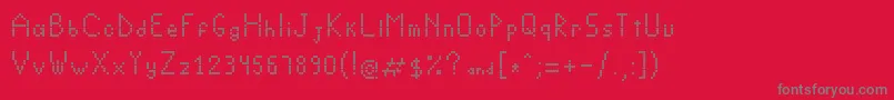 Crystallightning Font – Gray Fonts on Red Background
