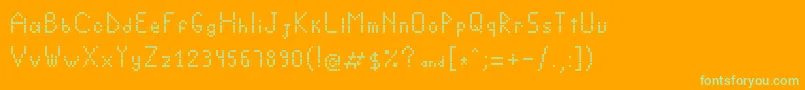 Crystallightning Font – Green Fonts on Orange Background