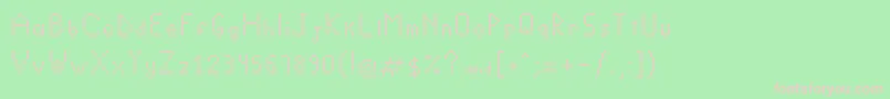 Crystallightning Font – Pink Fonts on Green Background