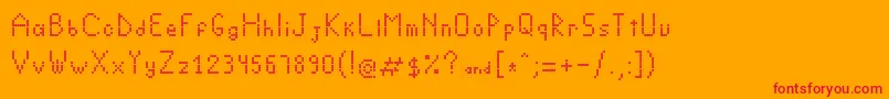Crystallightning Font – Red Fonts on Orange Background