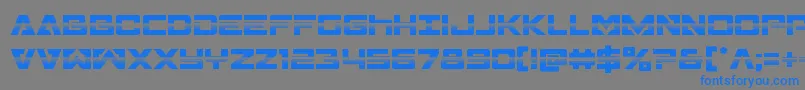 Transamericahalf Font – Blue Fonts on Gray Background