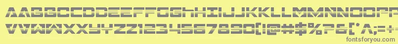 Transamericahalf-Schriftart – Graue Schriften auf gelbem Hintergrund