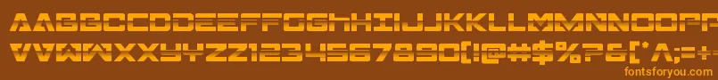 Transamericahalf Font – Orange Fonts on Brown Background