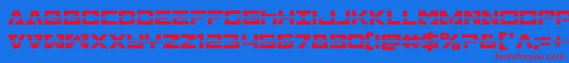 フォントTransamericahalf – 赤い文字の青い背景