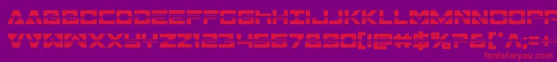 フォントTransamericahalf – 紫の背景に赤い文字