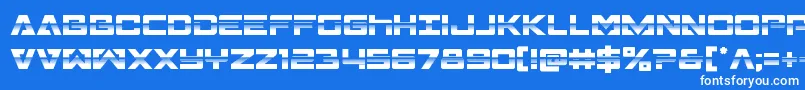 Transamericahalf Font – White Fonts on Blue Background
