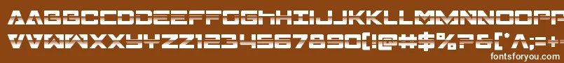 フォントTransamericahalf – 茶色の背景に白い文字
