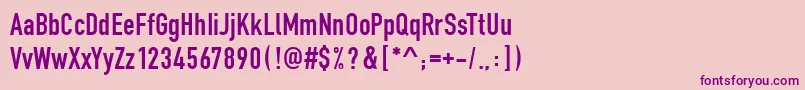 FetteEngschriftRegular Font – Purple Fonts on Pink Background