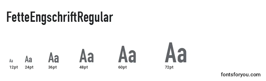 Размеры шрифта FetteEngschriftRegular