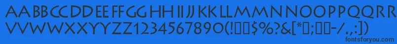 Шрифт LiteratdbNormal – чёрные шрифты на синем фоне