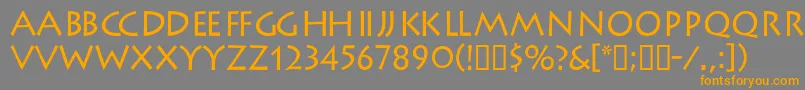 フォントLiteratdbNormal – オレンジの文字は灰色の背景にあります。