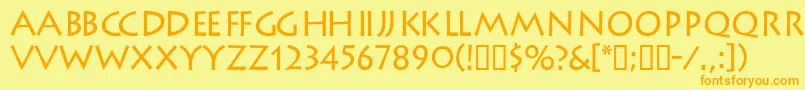 More about LiteratdbNormal Font LiteratdbNormal Font – Orange Fonts on Yellow Background