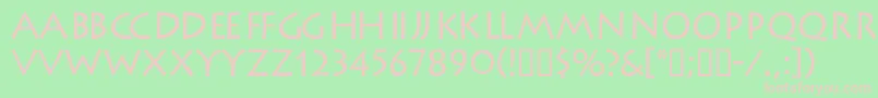 LiteratdbNormal Font – Pink Fonts on Green Background